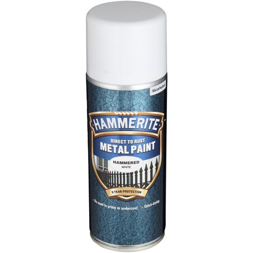 DULUX HAMMERITE AERO HAMMERED WHITE 400ml METAL PAINT