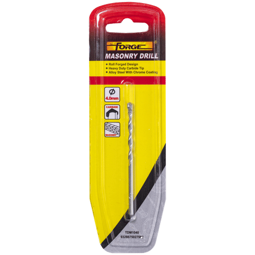 FORGE CHROME PLATED 4.0 x 75mm MASONRY DRILL BIT