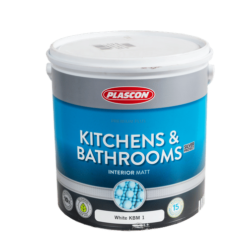 PLASCON KITCHEN & BATHROOM MATT WHITE 2.5Lt PAINT