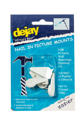 DEJAY MEDIUM 4 PACK PICTURE MOUNT HOOK