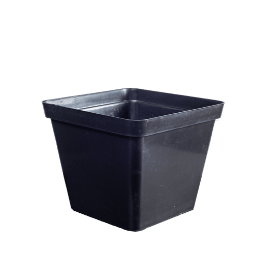 SQUARE PLASTIC GREEN 17.5cm PLANT POT