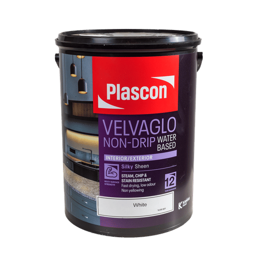 PLASCON VELVAGLO WATER BASED WHITE 5Lt PAINT 