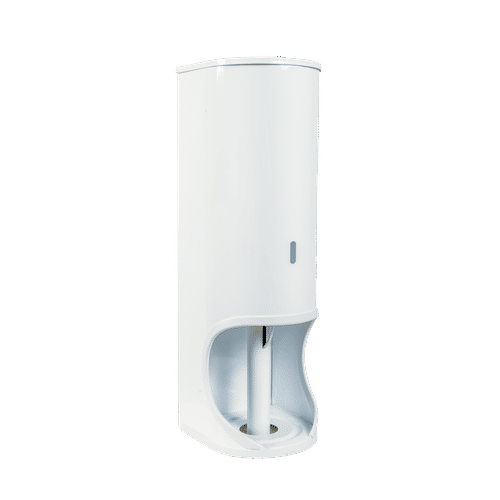 LOCKABLE 3 ROLL WHITE TOILET ROLL HOLDER