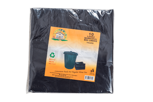 MUNICIPAL HOUSEHOLD 750x950mm 10 PACK BIN LINER