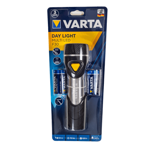 VARTA MULTI LED DAYLIGHT TORCH + 2AA BATTERIES