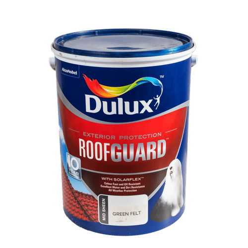 ZimZone. DULUX ROOFGUARD GREEN FELT 5Lt ROOF PAINT