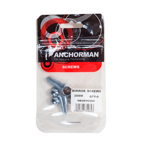 ANCHORMAN 25mm MIRROR SCREWS