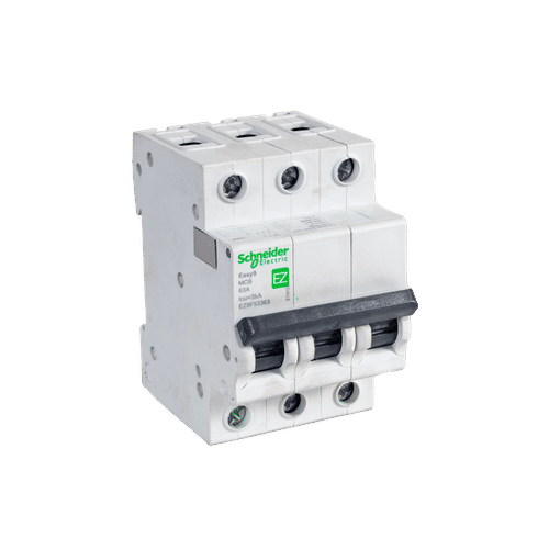 SCHNEIDER EASY 9 3 POLE 3ka 63a MCB