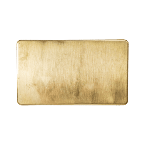 KENGO 2 GANG SATIN BRASS BLANK PLATE