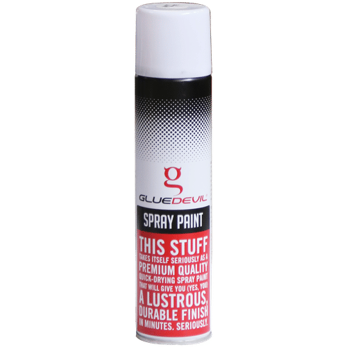 GLUEDEVIL MATT WHITE 300ml SPRAY PAINT