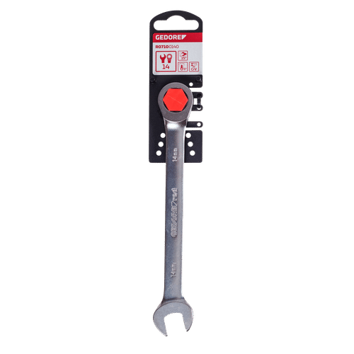 GEDORE RED METRIC 14mm COMBINATION RACHET SPANNER