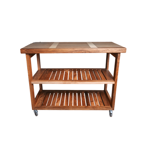 1200x600x870mm TEAK AND MUKWA SAVANNAH KITCHEN ISLAND 