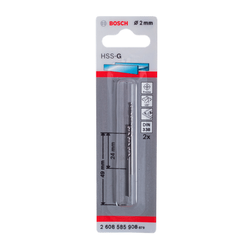 BOSCH PROFESSIONAL POINT TEQ 2x24x49mm HSS DRILL BIT