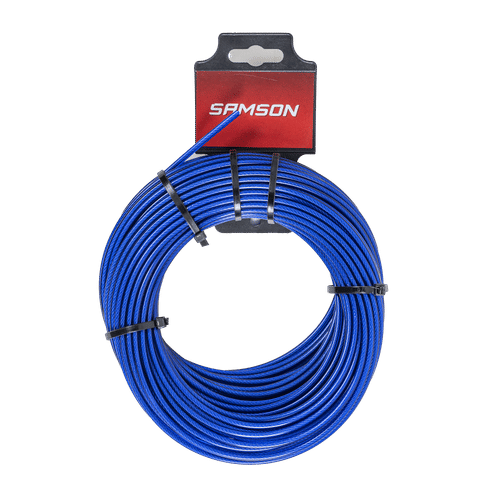 SAMSON BLUE COATED WIRE 1.6 X 3.2mm 25m STEEL CABLE
