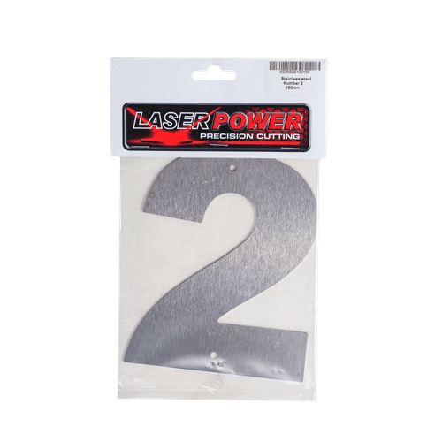 LASER POWER No.2 150mm STAINLESS STEEL NUMBER