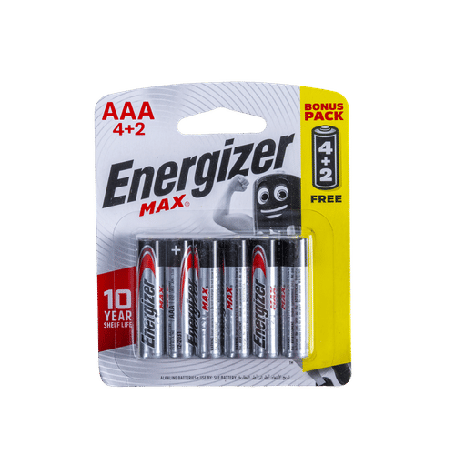 ENERGIZER MAX ALKALINE 6-PACK AAA BATTERY