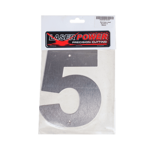 LASER POWER No.5 150mm STAINLESS STEEL NUMBER