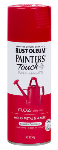 RUSTOLEUM PAINTER'S TOUCH + GLOSS CHILI RED 340g SPRAY PAINT