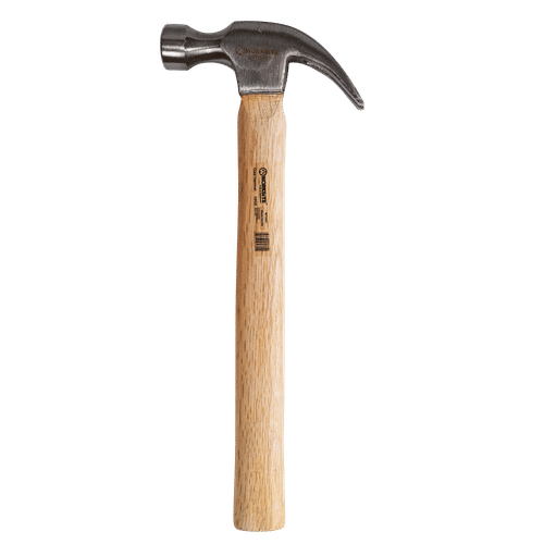 WORKSITE WOODEN HANDLE 450g CLAW HAMMER
