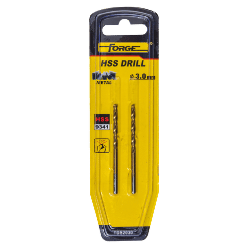 FORGE TITANIUM 3mm HSS DRILL BIT