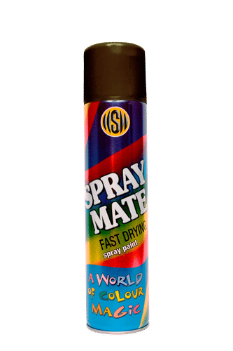 SPRAYMATE FAST DRYING DARK BROWN 250ml SPRAY PAINT