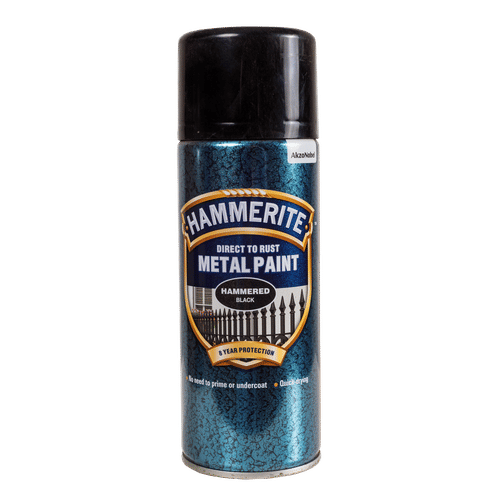 DULUX HAMMERITE AERO HAMMERED BLACK 400ml METAL PAINT