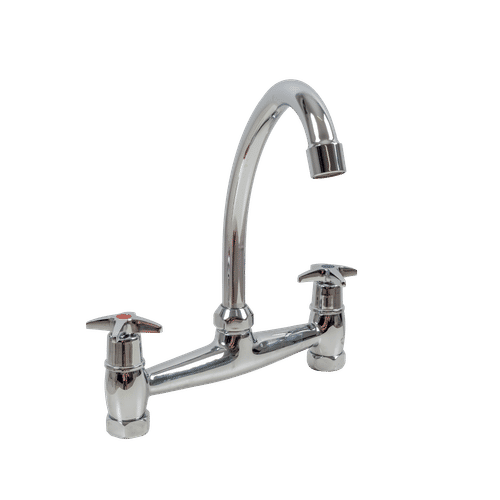 AQUATECH ZS2704-1 STAR HANDLE PILLAR TYPE 2 TAP HOLE SINK MIXER