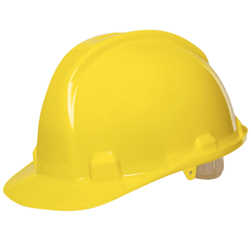 YELLOW 6 POINT BUILDERS SAFETY HARD HAT 