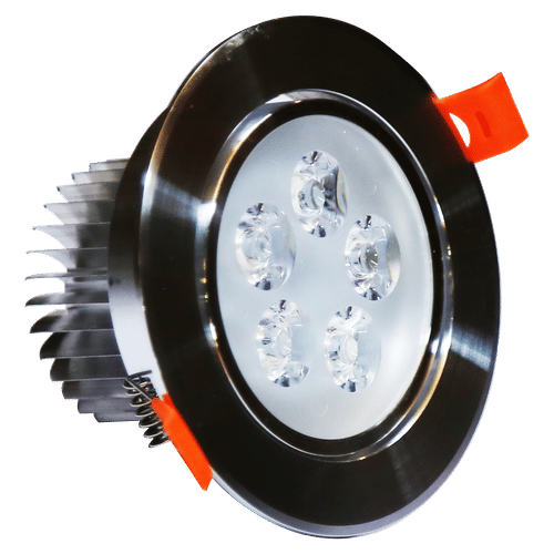MATT CHROME COOL WHITE 5 LED 5w TILT DOWNLIGHTER