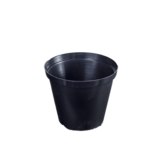 ROUND PLASTIC BLACK 10cm PLANT POT
