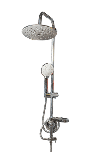 TIEMA ZS3001 SHOWER RISER COMBO WITH ROUND HAND SHOWER