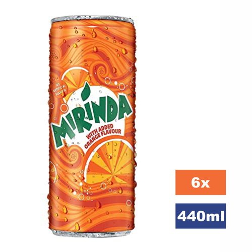 MIRINDA ORANGE 440ml CANS x 6