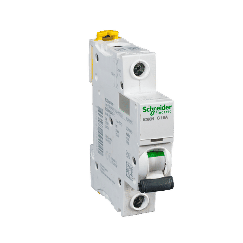 SCHNEIDER ACTI9 1 POLE CURVE C 6ka 16a MCB