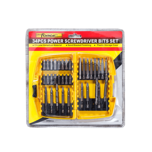FORGE 34pcs CRV SCREWDRIVER POWER BIT SET 