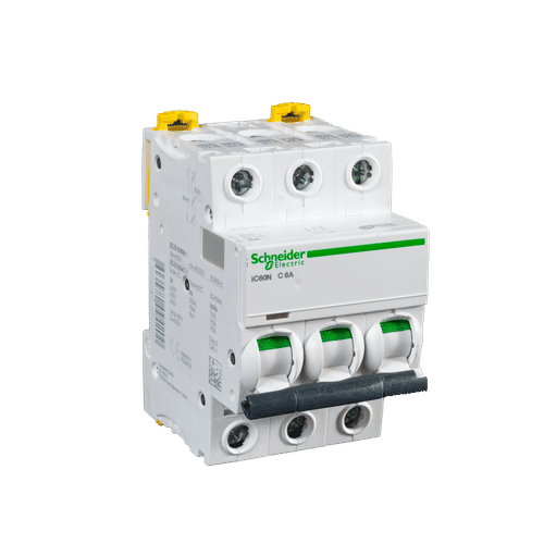 SCHNEIDER ACTI9 3 POLE CURVE C 6ka 6a MCB