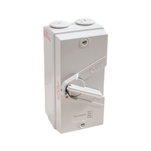 SYNERJI GREY 3 POLE 35a ISOLATOR SWITCH