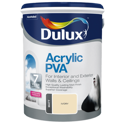 DULUX ACRYLIC PVA IVORY MATT 5Lt PAINT