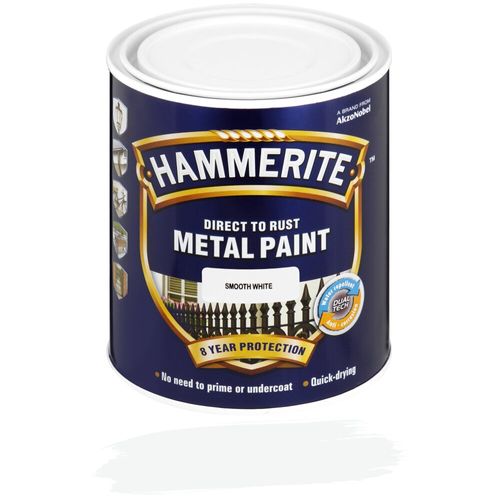 DULUX HAMMERITE HAMMERED WHITE 1Lt METAL PAINT