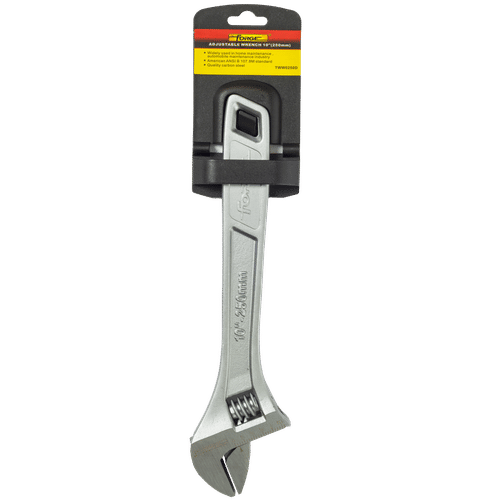 FORGE CARBON STEEL CHROME PLATED 250mm ADJUSTABLE WRENCH