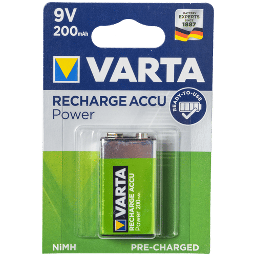VARTA RECHARGE ACCU POWER 1 PACK 9v BATTERY