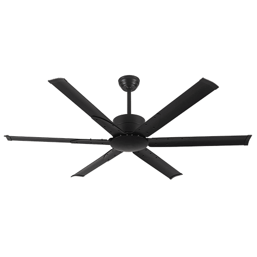 SYNERJI 60" 6 BLADE BLACK CEILING FAN