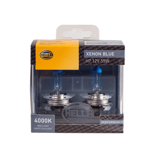 HELLA PX26D XENON BLUE H7 12v 55w BULB SET
