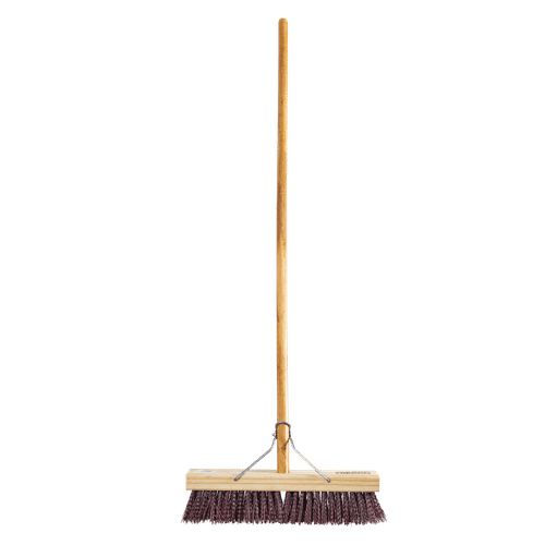 ADDIS 380mm BROOM HEAD FITTED WITH HANDLE AND STAY