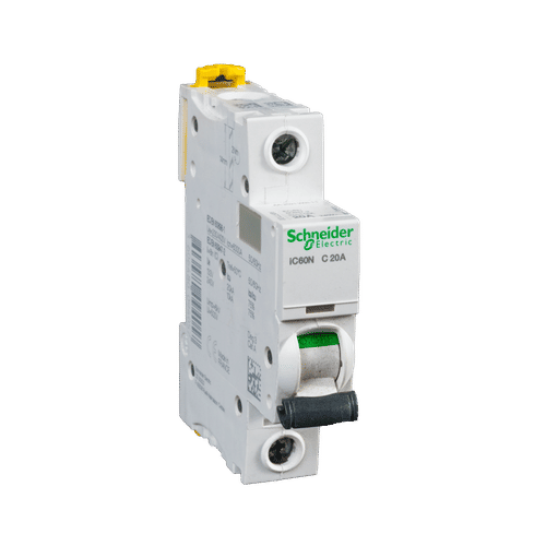 SCHNEIDER ACTI9 1 POLE CURVE C 6ka 20a MCB