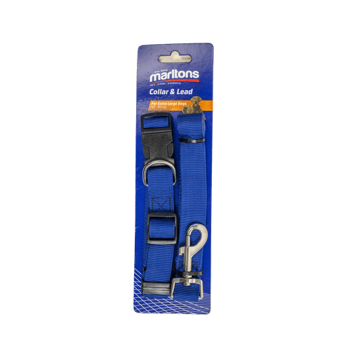 MARLTONS XL ADJUSTABLE COLLAR & LEAD SET