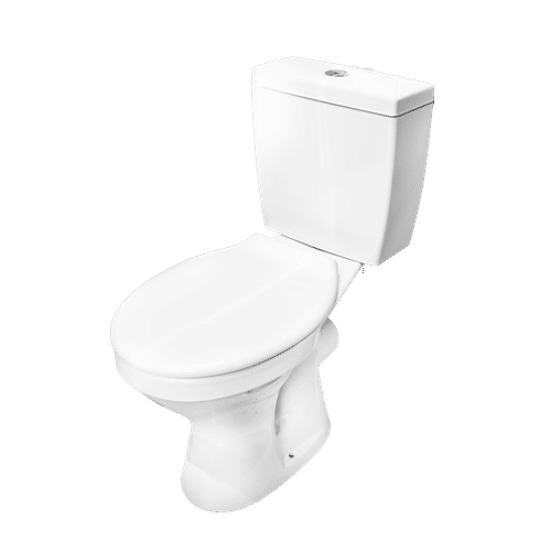 BUILDERS WHITE TOP FLUSH CLOSE COUPLED TOILET 