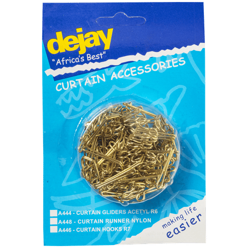 DEJAY BRASS CURTAIN HOOKS