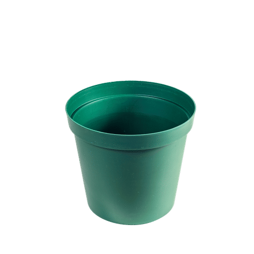ROUND PLASTIC GREEN 25cm PLANT POT