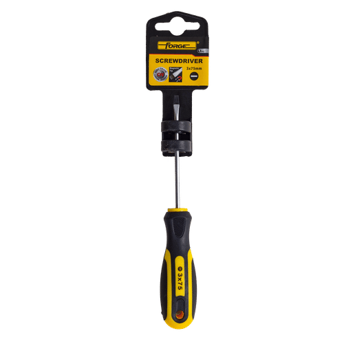 FORGE CUSHION GRIP 3x75mm SLOTTED SCREWDRIVER