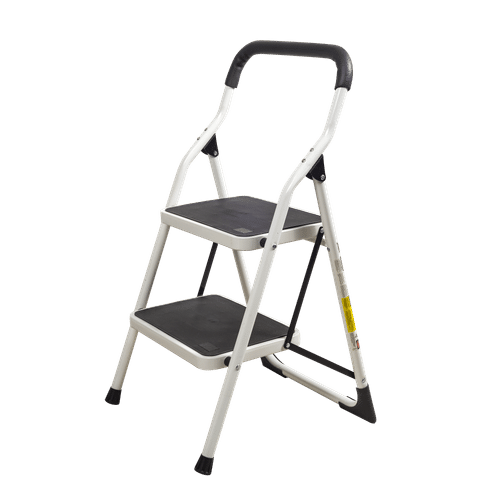 FORGE METAL WHITE 100kg 2 STEP LADDER